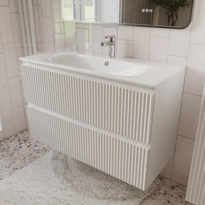 Изображение товара Тумба с раковиной Terminus Sicilia SIC101202900301O, 120 см, подвесная, цвет белый