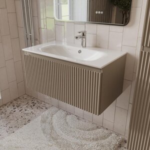 Изображение товара Тумба с раковиной Terminus Sicilia SIC10801200501O, 80 см, подвесная, цвет капучино