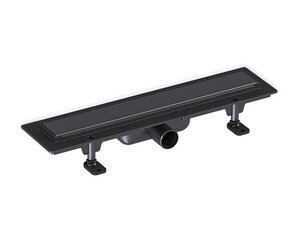 Изображение товара Дренажный канал Good Door ТЛ00038, 45 см, с решёткой, чёрный матовый