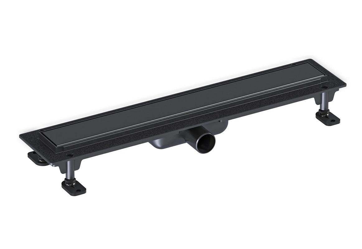 Изображение товара Дренажный канал Good Door ТЛ00039 60x17.2x6.7 см с решёткой чёрный матовый