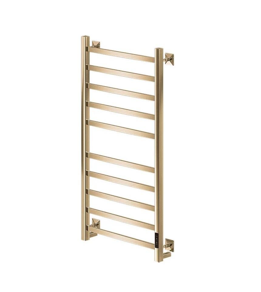 Изображение товара Полотенцесушитель электрический Veconi Barro-A B8050G-A, ширина 50 см, высота 80 см, диммер справа, золото матовое