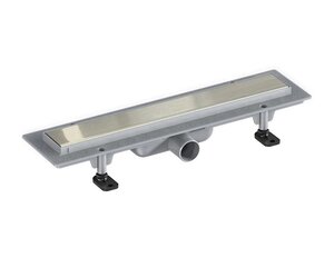 Изображение товара Дренажный канал Good Door ТЛ00020 45 см с решёткой под плитку, серый