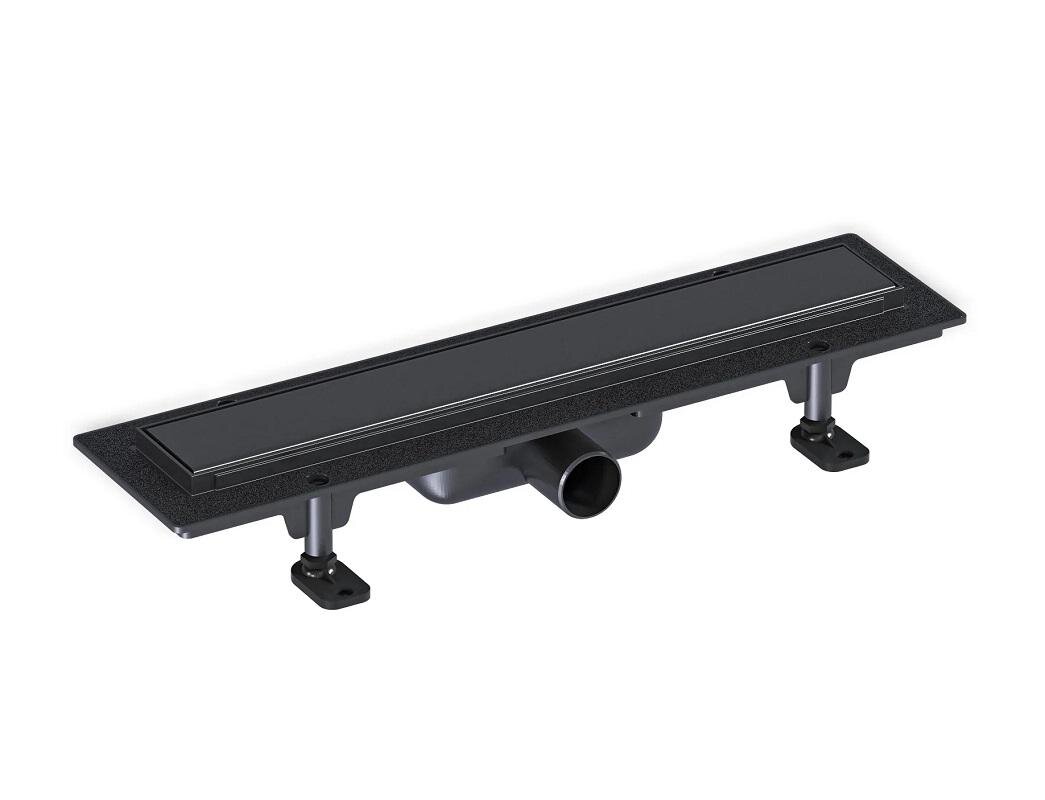 Изображение товара Дренажный канал Good Door ТЛ00044, 45 см, с решёткой, чёрный матовый