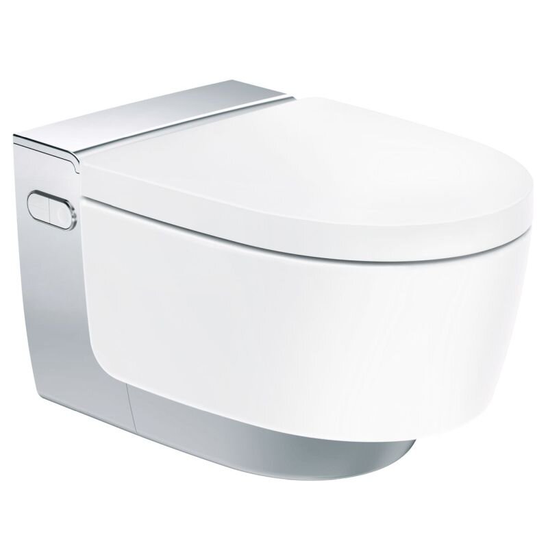 Изображение товара Электронный унитаз Geberit AquaClean Mera Classic 146.204 подвесной и крышка-биде, цвет глянцевый хром