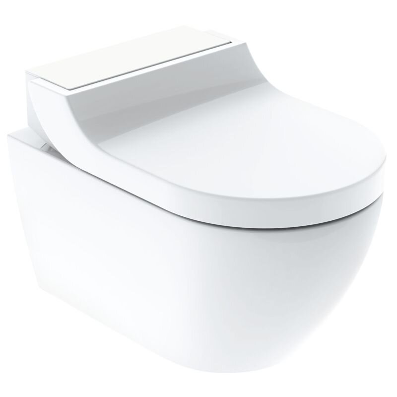 Изображение товара Электронный унитаз Geberit AquaClean Tuma Comfort 146.294.SI.1 с крышкой-биде, панель белое стекло