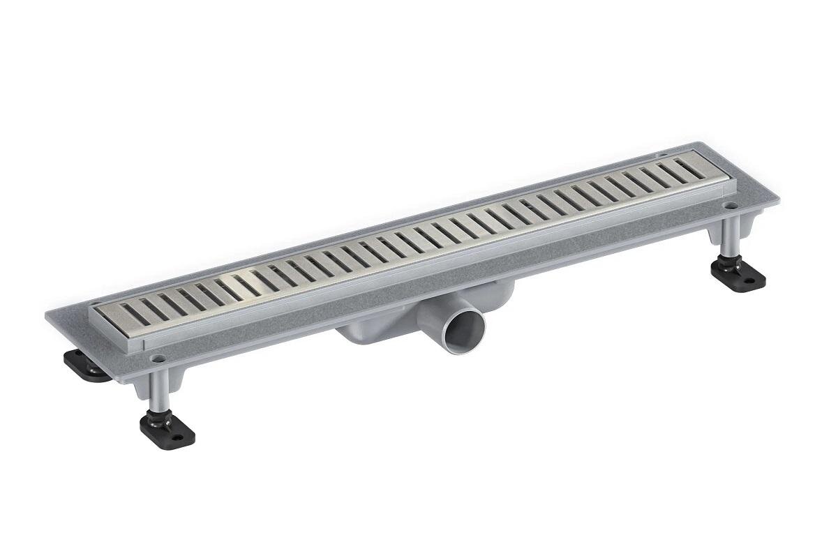 Изображение товара Дренажный канал Good Door ТЛ00003 55 см с решеткой, серый, с гидрозатвором