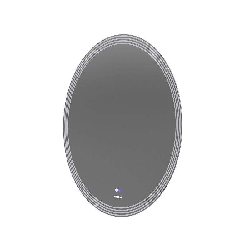 Изображение товара Зеркало Grossman Атрио 2260100, 60 см, LED-подсветка, с сенсорным выключателем и подогревом, белое