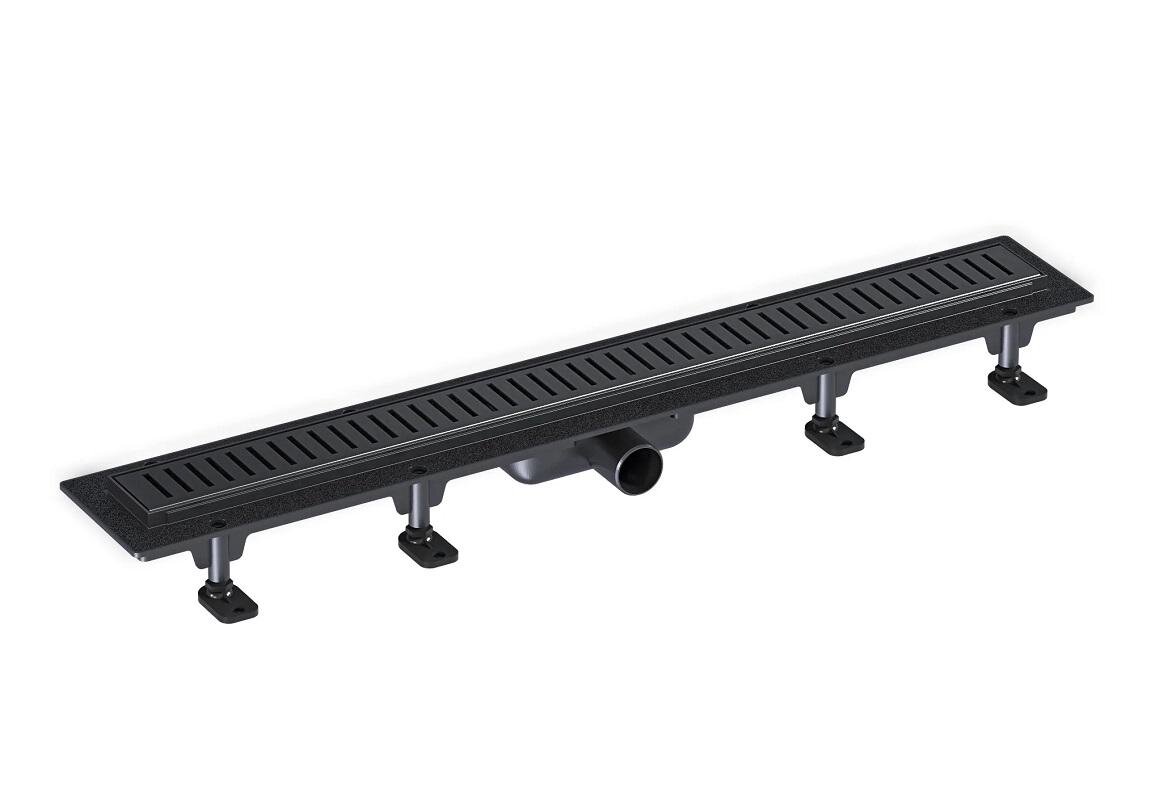 Изображение товара Дренажный канал Good Door ТЛ00029, 75 см, с решёткой, чёрный матовый