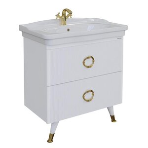 Изображение товара Тумба под раковину Grossman Атрио 108016 85 см белый глянец золото