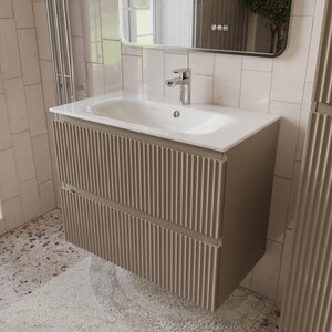 Изображение товара Тумба с раковиной Terminus Sicilia SIC10802200501O, 80 см, подвесная, цвет капучино