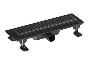 Изображение товара Дренажный канал Good Door ТЛ00031, 35 см, с решёткой, чёрный матовый