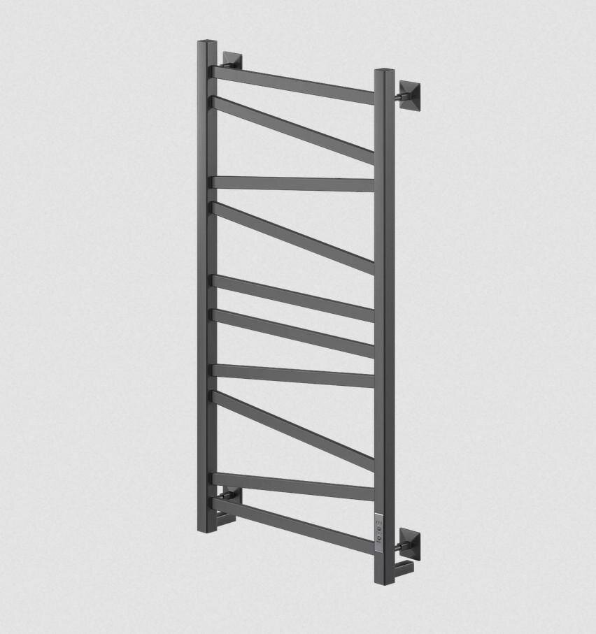 Изображение товара Полотенцесушитель электрический Veconi Barro-С B10050B-C, ширина 50 см, высота 100 см, диммер справа, черный