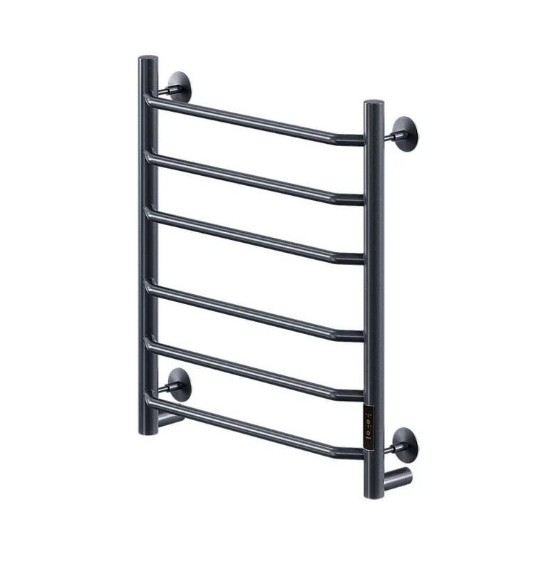 Изображение товара Полотенцесушитель электрический Veconi Cantu-A C6050GR-A, ширина 50 см, высота 60 см, диммер справа, графит брашинг