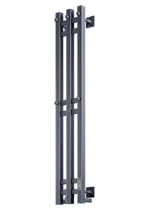 Изображение товара Полотенцесушитель электрический Veconi Еро-B E12015GR-B, ширина 15 см, высота 120 см, диммер справа, графит брашинг