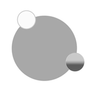 Изображение товара Зеркало Alice Lunaris MSP70LUB, 70 см, подвижное косметическое зеркало с увеличением и подвижный модуль подсветки, рама белая матовая