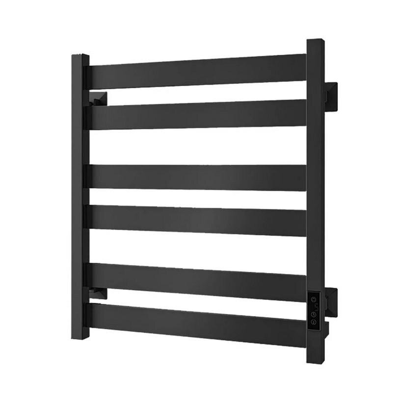 Изображение товара Полотенцесушитель электрический Veconi Piatto P6050B, ширина 50 см, высота 60 см, диммер справа, черный