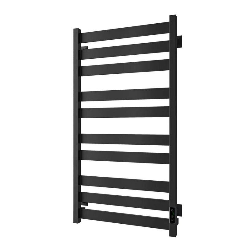 Изображение товара Полотенцесушитель электрический Veconi Piatto P10050B, ширина 50 см, высота 100 см, диммер справа, черный