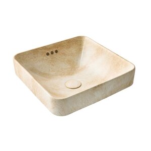 Изображение товара Раковина накладная Jacob Delafon Vox E2661-HYE, 40 см, с переливом, без донного клапана, цвет травертин
