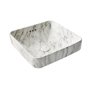 Изображение товара Раковина накладная Jacob Delafon Vox E2661-HYH, 40 см, с переливом, без донного клапана, цвет мрамор