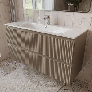 Изображение товара Тумба с раковиной Terminus Sicilia SIC101202200501O, 120 см, подвесная, цвет капучино