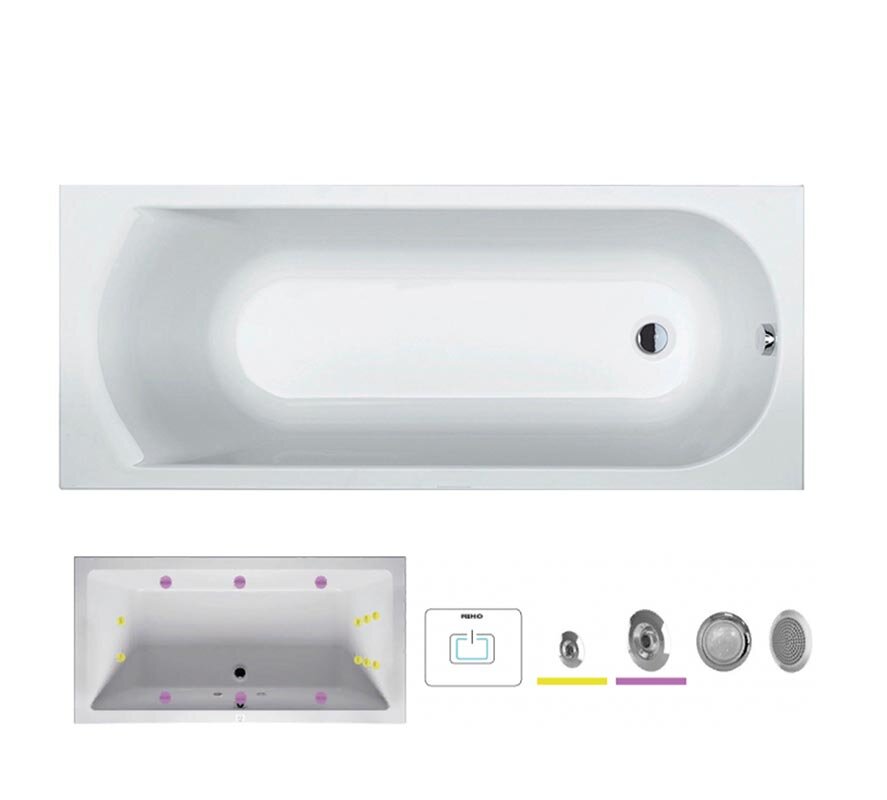 Изображение товара Гидромассажная ванна Riho Miami 150x70 см с подсветкой и электроуправлением