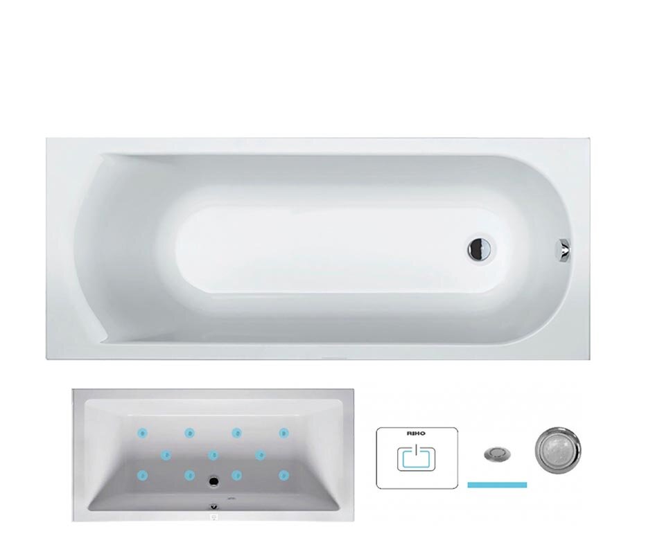 Изображение товара Гидромассажная ванна Riho Miami 160x70 см с гидромассажем и подсветкой