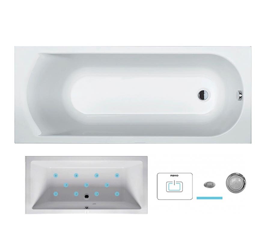 Изображение товара Гидромассажная ванна Riho Miami 180 x 80 см с 11 аэрофорсунками