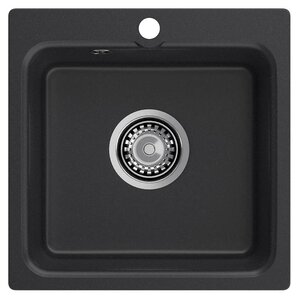 Изображение товара Мойка кухонная Reflexion Base RX0743BL, 43 см, искусственный камень, черный