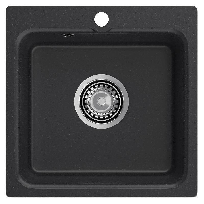 Изображение товара Мойка кухонная Reflexion Base RX0743BL, 43 см, искусственный камень, черный Изображение товара Мойка кухонная Reflexion Base RX0743BL, 43 см, искусственный камень, черный