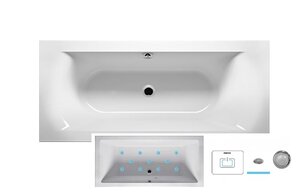 Изображение товара Гидромассажная ванна Riho Lima 180x80 см AIR с подсветкой и форсунками