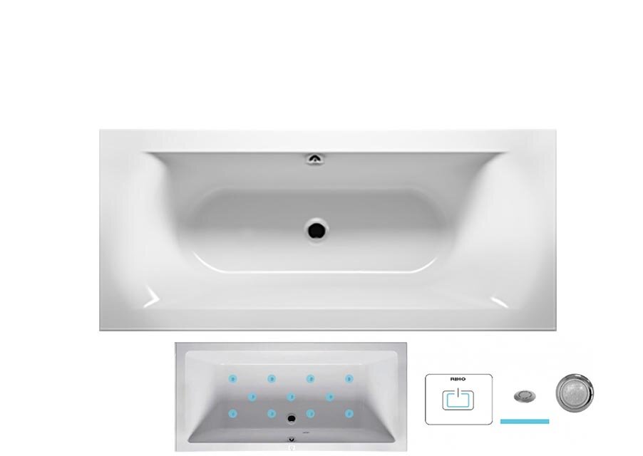 Изображение товара Ванна Riho Lima 170x75 AIR — гидромассажная прямоугольная акриловая ванна