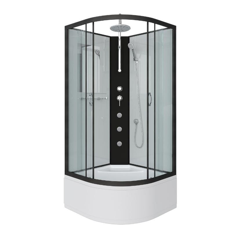 Изображение товара Душевая кабина Niagara Classic NG-6709-14BKTG 100х100 см гидромассаж с зеркалом Изображение товара Душевая кабина Niagara Classic NG-6709-14BKTG 100х100 см гидромассаж с зеркалом