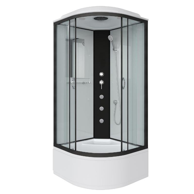 Изображение товара Niagara NG-6709-14G: душевая кабина 100x100 с крышей, черный матовый профиль