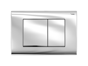 Изображение товара Клавиша смыва Рехау Nova Quad 001 механическая хром двухрежимная для унитаза