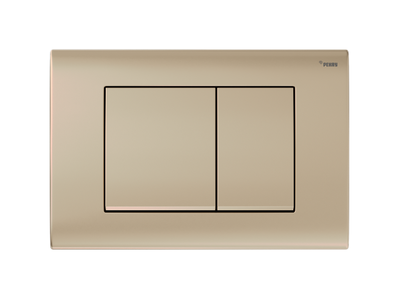 Изображение товара Клавиша смыва Рехау Nova Quad 001 19102061001 механическая золото матовое