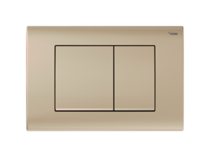 Изображение товара Клавиша смыва Рехау Nova Quad 001 19102061001, механическая, золото матовое