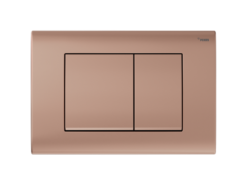 Изображение товара Клавиша смыва Рехау Nova Quad 001 механическая розовое золото матовое для унитаза