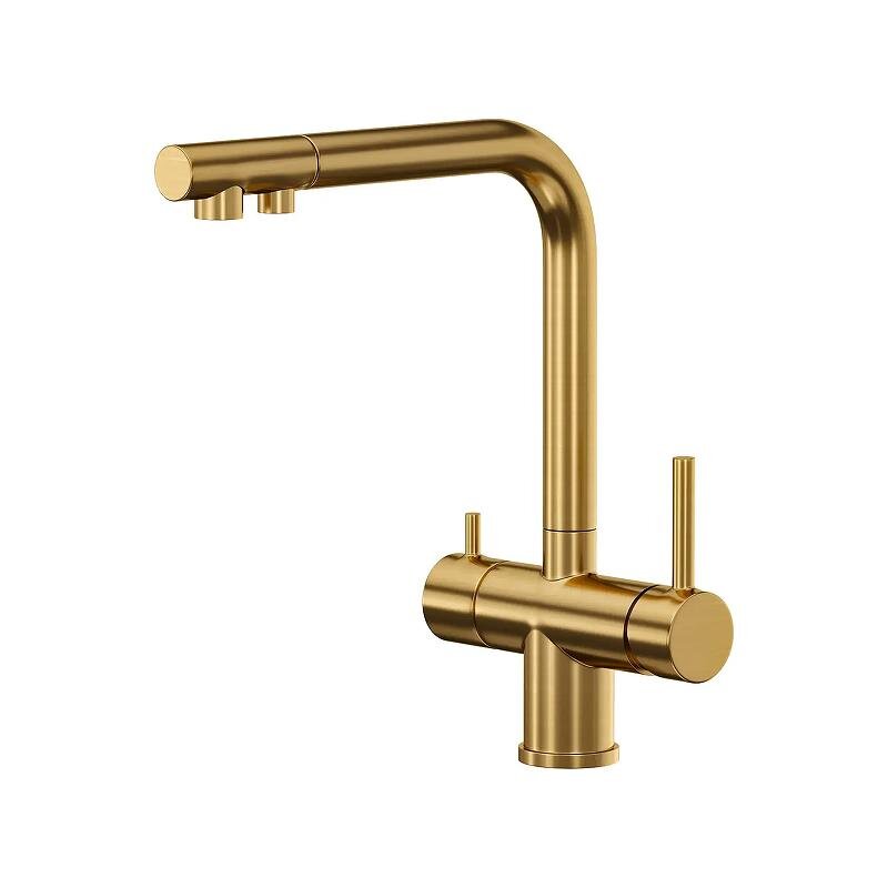 Изображение товара Смеситель для кухонной мойки Reflexion Lago RX9903GD, с подключением к фильтру, PVD золото брашированное