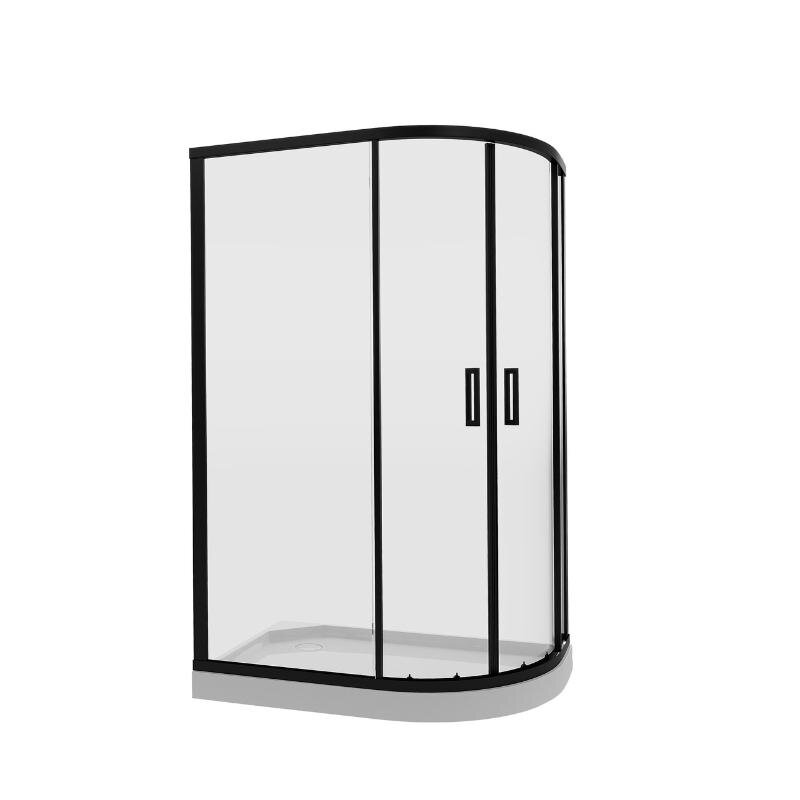 Изображение товара Душевой уголок Niagara Nova NG-6821-08ВLACK, 120 х 80 см, стекло прозрачное, профиль черный матовый