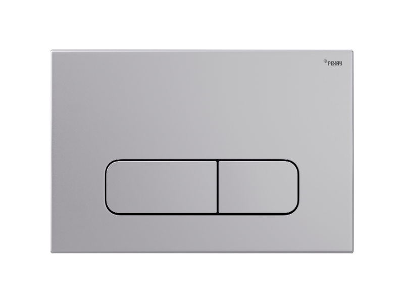 Изображение товара Клавиша смыва Рехау Nova Ellipse 001 19102121001, механическая, серебристая матовая