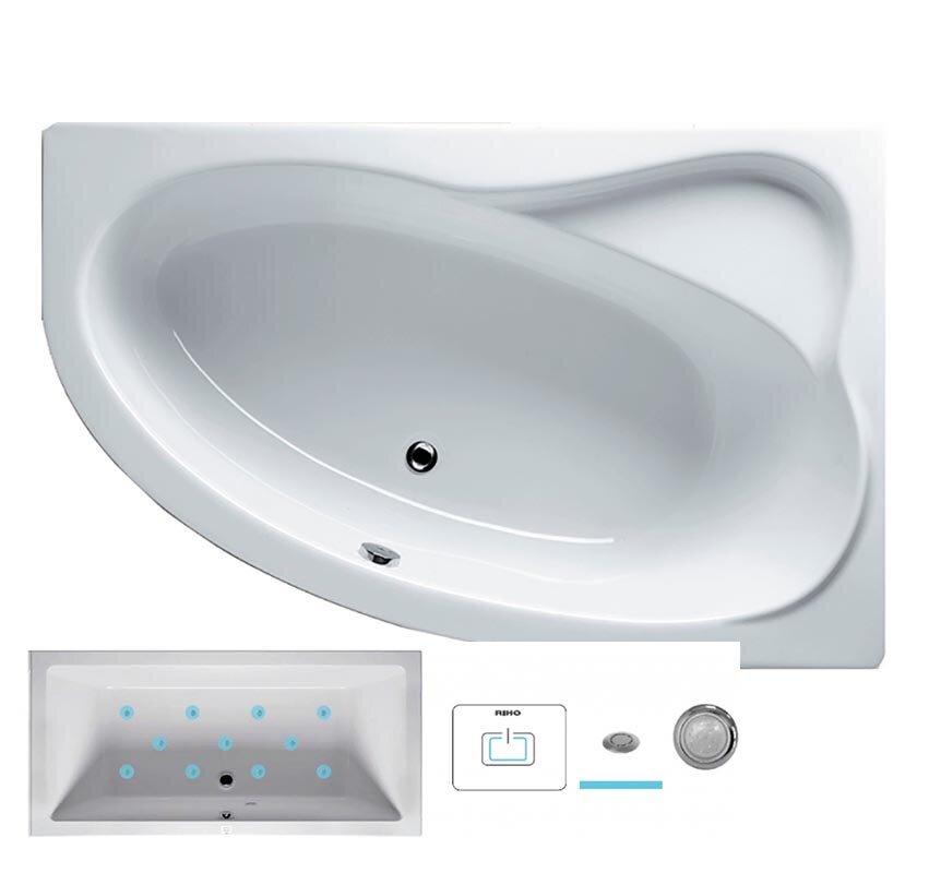 Изображение товара Гидромассажная ванна Riho Lyra 170x110 см с AIR функцией и асимметричной формой