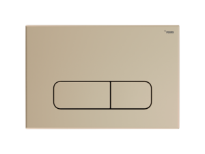 Изображение товара Клавиша смыва Рехау Nova Ellipse 001 19102151001, механическая, золото матовое