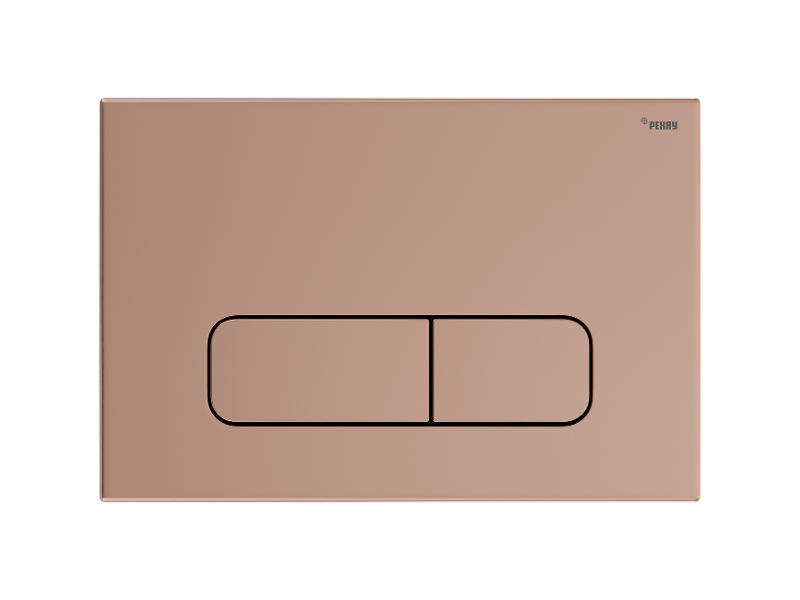 Изображение товара Клавиша смыва Рехау Nova Ellipse 001 19102161001 механическая розовое золото матовое