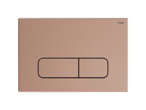 Изображение товара Клавиша смыва Рехау Nova Ellipse 001 19102161001, механическая, розовое золото матовое