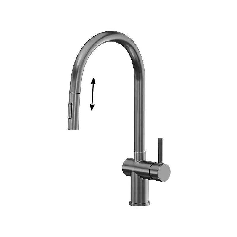 Изображение товара Reflexion Lago RX9904BL - смеситель для кухни, вытяжной излив, PVD Изображение товара Reflexion Lago RX9904BL - смеситель для кухни, вытяжной излив, PVD