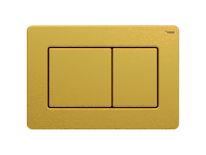 Изображение товара Клавиша смыва Рехау Nova Public 19102861001, механическая, с покрытием против отпечатков пальцев, золото титановое брашированное