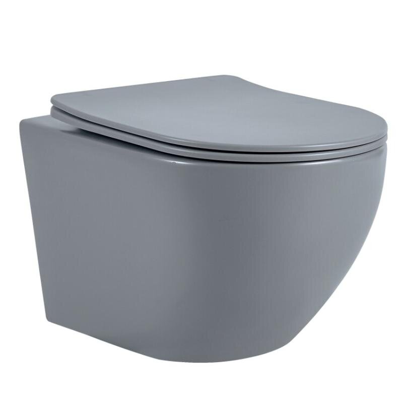 Изображение товара Подвесной безободковый унитаз Splendy Light LI10152VTYDMD серый матовый