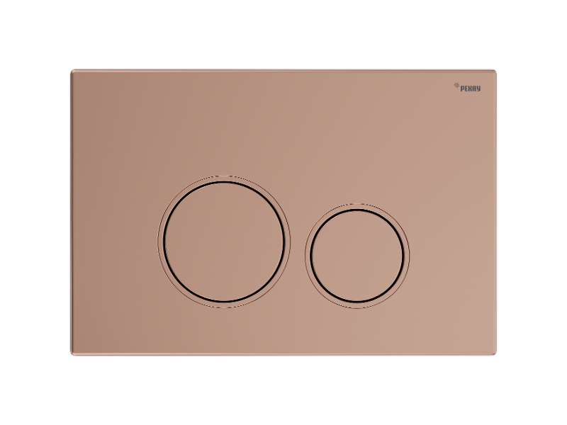 Изображение товара Клавиша смыва Рехау Nova Orb 001 19102261001, механическая, розовое золото матовое