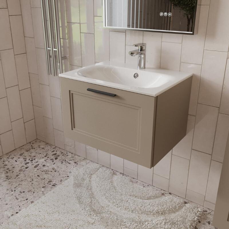 Изображение товара Тумба с раковиной Terminus Classik CLA10601200501O, 60 см, подвесная, цвет капучино