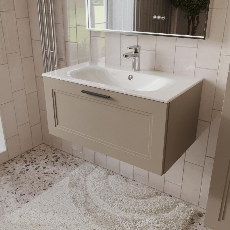 Изображение товара Тумба с раковиной Terminus Classik CLA10801200501O, 80 см, подвесная, цвет капучино 